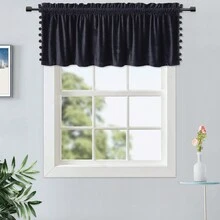 Cortinas de ventana de cocina - Negro - Ver 2