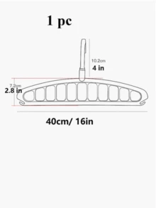 1個多功能衣架,家用儲存,可折疊的掛式晾衣架,配有神奇衣杆,成為衣物晾曬架 - 粉色 - 查看 2