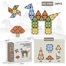 4d鑽石表面與彩色視窗磁性積木,早期教育的智力益智玩具,適合男孩和女孩。多種形狀,無盡的樂趣！ - 彩色 - 查看 8