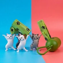 6/12 件狗便便袋散裝生物基香味袋可降解貓垃圾袋狗狗戶外家居清潔寵物用品 - 綠色 - 查看 3