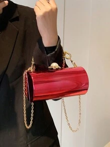 Fashionable Mirror Candy Color Elegant Dinner Bag ,Vintage New Year And Spring Festival Style Bag For Women, Perfect For Every Occasion - Pink - View 5