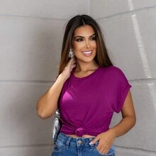 Women T-Shirts - Màu tím - Xem 5