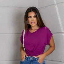 Women T-Shirts - Màu tím - Xem 3