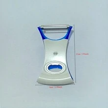 Stainless Steel Fruit Peeler & Kitchen Scraper - Orange - View 2