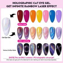 8.5毫升/1入,紫色9d貓眼凝膠指甲油,磁性貓眼凝膠指甲油套裝,經典色調變色魔幻星系效果浸泡式指甲藝術-女性指甲油禮物 - 彩色 - 查看 3