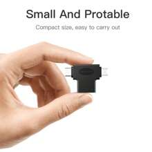 VENTION 2 In 1 OTG Converter USB 3.0 To Micro USB And Type C Adapter USB 3.0 Female To USB C Male Connector Compatible With Smartphone Android Tablets - Black - View 7