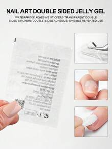 12 件黄色强力粘性果冻胶，美甲用品，美甲工具，美甲工具，返校，指甲，按压指甲的美甲工具 - 無色 - 查看 2