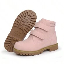Kids Spring Black Pink Waterproof Wedding Party Prom Strap Work Boots (Toddler/Little Kid/Big Kid) - 粉色 - 查看 3