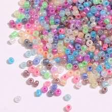 100入組4mm奶油色玻璃米珠 Diy戒指耳環手鍊流蘇散珠珠寶材料 - 100Pcs/4mm - 查看 1