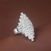 Nhẫn trang trí Rhinestone - Bạc - Xem 14