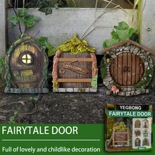 1set Miniature Garden Fairy Door & Dwarf Figures Wood Decoration For Microlandschaft - Multicolor - View 4