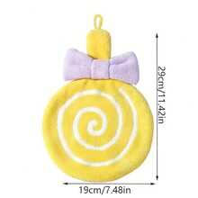 1入組卡通棒棒糖形狀快幹、吸水性手巾,小方形擦手巾 - 彩色 - 查看 5