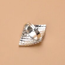 Nhẫn trang trí Rhinestone - Bạc - Xem 3