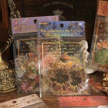 1 件裝復古植物元素設計 Pvc 貼紙,帶有金箔,用於裝飾計劃表和日記 - 蕨草樂趣 - 查看 4