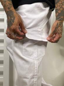 Men Jeans - 白色 - 查看 3