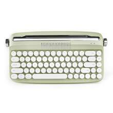 Yunzii B307升級版無線打字機鍵盤,集成支架的復古鍵盤,帶有可愛的圓形按鍵,適用於win/多設備的usb-c/bt鍵盤（b307,抹茶綠） - 抹茶綠色 - 查看 1