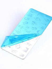 1 件法式蕾絲尖頭美甲壓印板 Diy 模板模板用於慢乾指甲油字母圖像美甲壓印板適用於美甲沙龍 - 銀色 - 查看 6