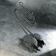 Colgante De Alas De Ángel Vintage, Collar Colgante Creativo De Moda Para Hombres