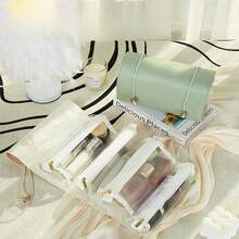 Detachable 4-In-1 Makeup Bag, Highly Attractive Hand-Held Multi-Functional Simple Travel Folding Cosmetic Storage Toiletry Bag - Light Grey - View 4