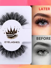 3 款,9 對混合天然交叉假睫毛,適合日常化妝,防過敏,超薄柔軟,超值套裝 - 交叉款 - 查看 2