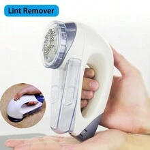 電池供電的電動毛衣剃毛機,衣物剃毛機,去毛球修剪器 - 白色 - 查看 4