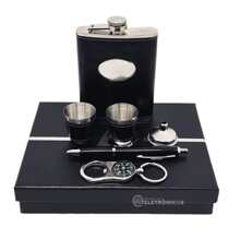 Kit Cantil Porta Bebidas Personalizado Portátil Canivete Abridor Copo Shot  Aço Inox Bebidas Whisky - DY8831 / DY8832 / DY8833 / DY8838 / DY8839 / DY8840 / DY8841 - DY8833 - Visão 2