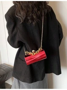 Fashionable Mirror Candy Color Elegant Dinner Bag ,Vintage New Year And Spring Festival Style Bag For Women, Perfect For Every Occasion - Pink - View 8