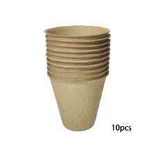 10 Peat Pots,  And  Round Plant Seedling Start-Up Kit, Seed Germination Tray, Used For Germination Of Flowers, Vegetables, Tomato Seedlings And Herbal Seeds, 3.15 Inches. - Apricot - View 4