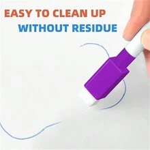 8Pcs Colorful  Dry Erase Markers With Eraser Cap, White Board Mini Dry Erase Markers Bulk, Fine Point Tip Student White Board Markers For Student's Teachers Office School Supplies. - Multicolor - View 4