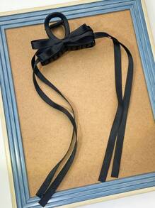 A Solid Color Bow Clip, Ballet Wind Ribbon Bow Clip Female Back Hair Plate Hair Claw Frosted Hair Clip - Multicolor - View 12