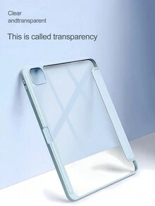 Cute Cartoon Cat Girl Painted Acrylic Back Shell, Shockproof Case Compatible With Ipad With Wake/Sleep Function - Multicolor - View 5