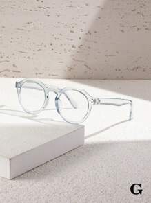 1pc Women's Round Frame Clear Lens Glasses, Suitable For School Students, Casual Outfits, Parties, And Gift For Girlfriend - Multicolor - View 8