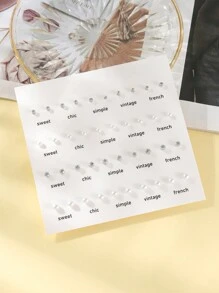 40 sztuk uroczych i eleganckich białych sztucznych pereł kolczyki wkrętki zestaw, odpowiednie dla kobiet do codziennego noszenia, świetny prezent
