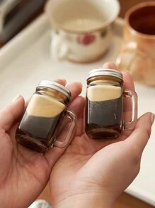 1 Piece Mini Coffee Concentrate Dispenser Sealed Jar Sample Wine Glass Honey Sample Organizer Jar Storage Jar - Clear - View 1