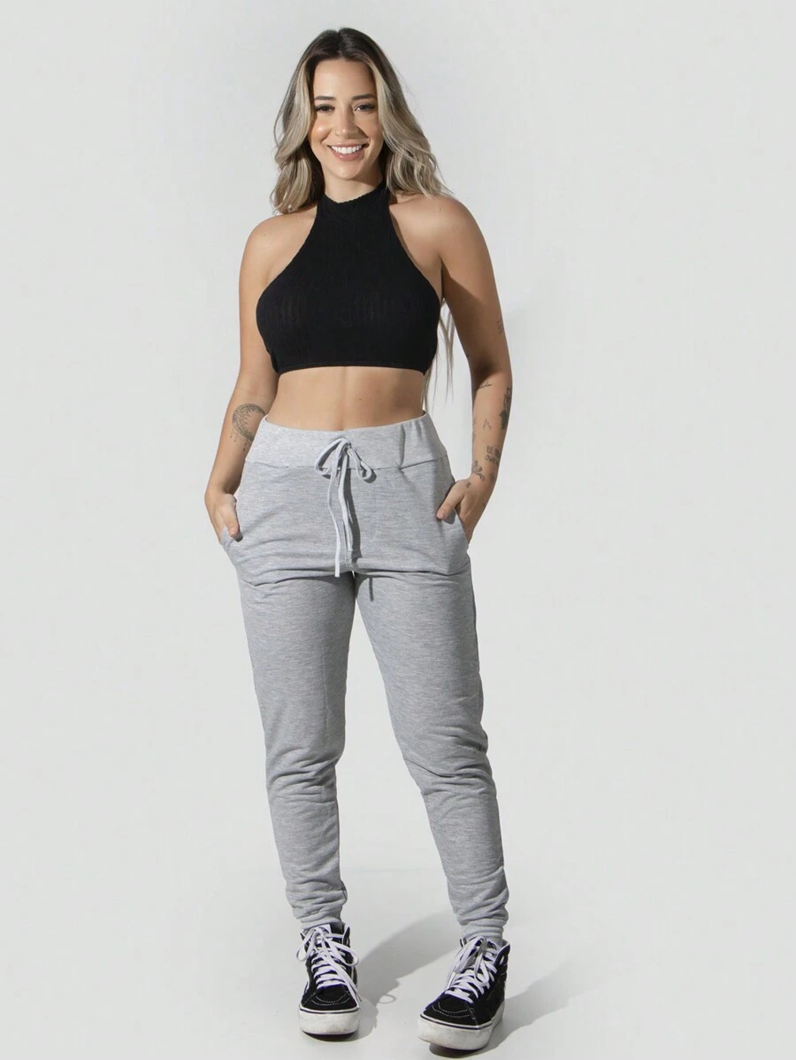 Women Sports Pants - Xám - Xem 1