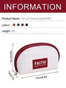 Valentine'S Day Cosmetic Bag Gift  1Pc Fashion Large Capacity Argyle Pattern PU Leather Makeup Bag Portable Waterproof For Makeup Tools Make Up Organizer For Lipstick, Brush, Mobile Phone, Coin, For Home For Women Travel Multifunctional Toiletry Bag For Teacher Dorm Essentials Back To School Stuff - Burgundy - View 4