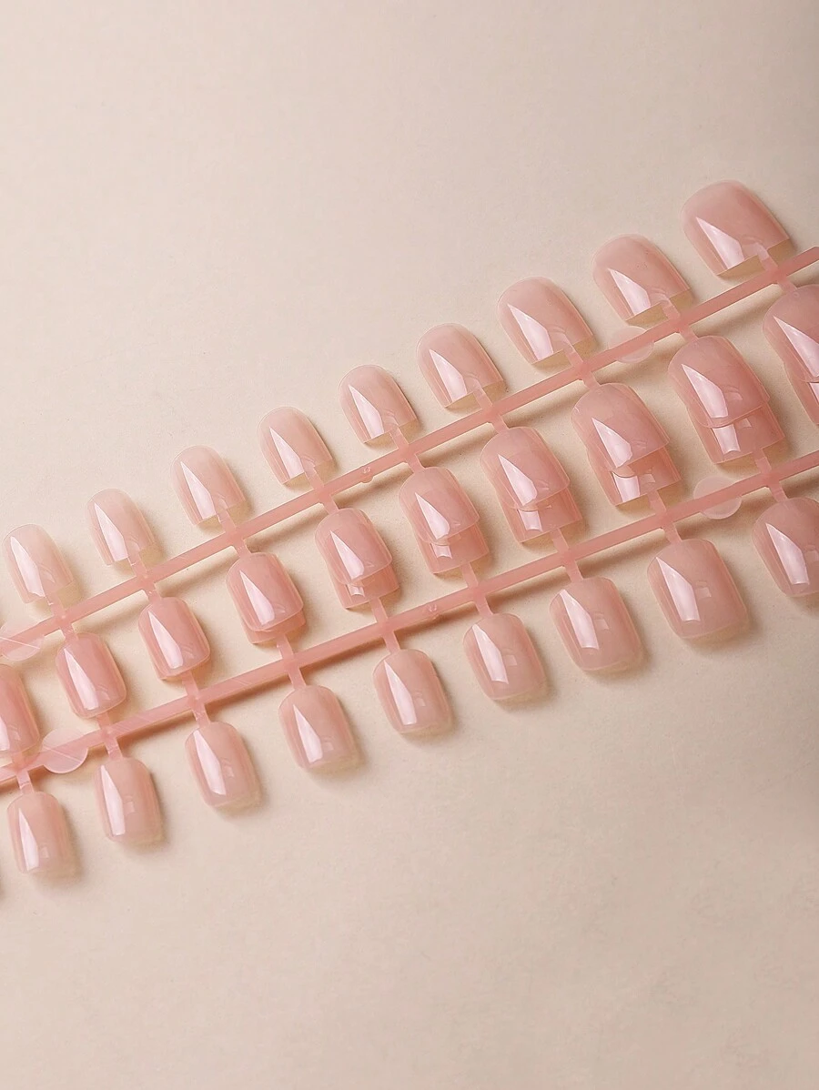 24 Pcs Brilliant Nail Nude Color Ice Transparent Saturation And Bright - Multicolor - View 1