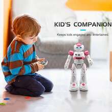 1PC Robot Toy Ir Gesture Remote Control R2 Cady Wida Intelligent Vector Smart Robotica Dancing Robot For Teenages Birthday Gift - Pink - View 3