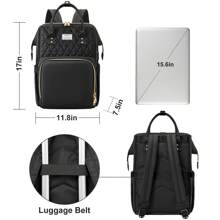 VSNOON Laptop Backpack For Women,15.6 Inch Stylish Rucksack Wide Open, College School Backpack With USB Charging Port, Water Resistant Travel Business Work Bag Computer Bookbag For Men - Negro - Ver 5