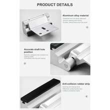 1入組可承重800磅的向內開門的門鎖,門戶加固鎖帶4只螺絲防止非法進入,芯柱為增強家居安全與隱私而設 - 銀色 - 查看 6