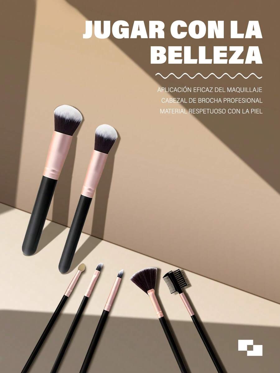 Cepillo Cosmético: Set de Brochas de Maquillaje Profesional, Brocha Maquillaje de Alta Calidad, Organizador de Maquillaje Cosméticos, Pincel Perfecto, Set Brochas de Maquillaje para Belleza y Elegancia - Negro - Ver 1