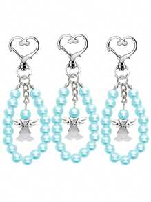 3入組情人節守護天使鑰匙扣,婚禮新娘禮物,派對生日禮物,節日感謝禮物,可愛的女孩和情侶鑰匙扣 – 可用於錢包、手提包、背包和汽車裝飾 - 彩色 - 查看 8