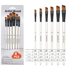 尼龍木柄水彩畫套裝,藝術工具包括水彩,油畫,丙烯畫筆和顏料 - 白色 - 查看 5