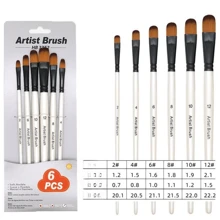 尼龍木柄水彩畫套裝,藝術工具包括水彩,油畫,丙烯畫筆和顏料 - 白色 - 查看 3