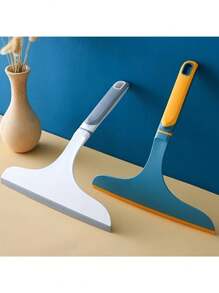 1pc Glass Cleaning Squeegee Household Glass Scraper Double-Sided Window Glass Cleaning Tool - Dark Green - View 5