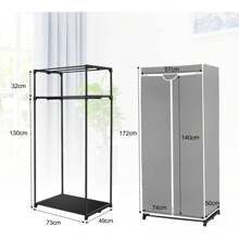 Portable Closets - Grey - View 3