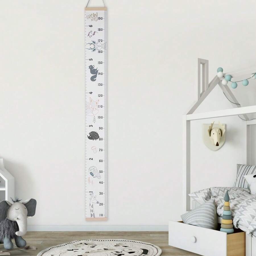 Zerodis Growth Chart, Cute Cartoon Pattern Wall Sticker Height Measure Growth Chart Portable Removable Roll Up Measure Wall Chart Home Room Decoration Hanging Ruler Wall Decor - #1 - View 1