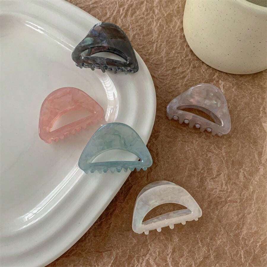 Ins极简风优雅发夹镂空美人鱼渐变色百搭发夹适合刘海或后脑勺 - 顏色B - 查看 1