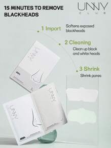 unny club 5片装鼻贴，即刻疏通毛孔，去除T区黑头，温和配方，保湿，深层清洁毛孔，6克*5片 + 3克*5片 - 白色 - 查看 3