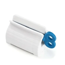 1入懶人牙膏擠壓器，牙膏分配器，臉部潔淨劑管夾，手動旋轉擠壓器 - 藍色 - 查看 3